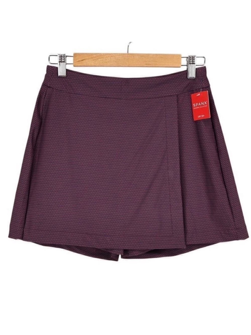 SPANX Womens Medium Sunshine Skorts Inseam 6” Geoscape Orange UPF 50+